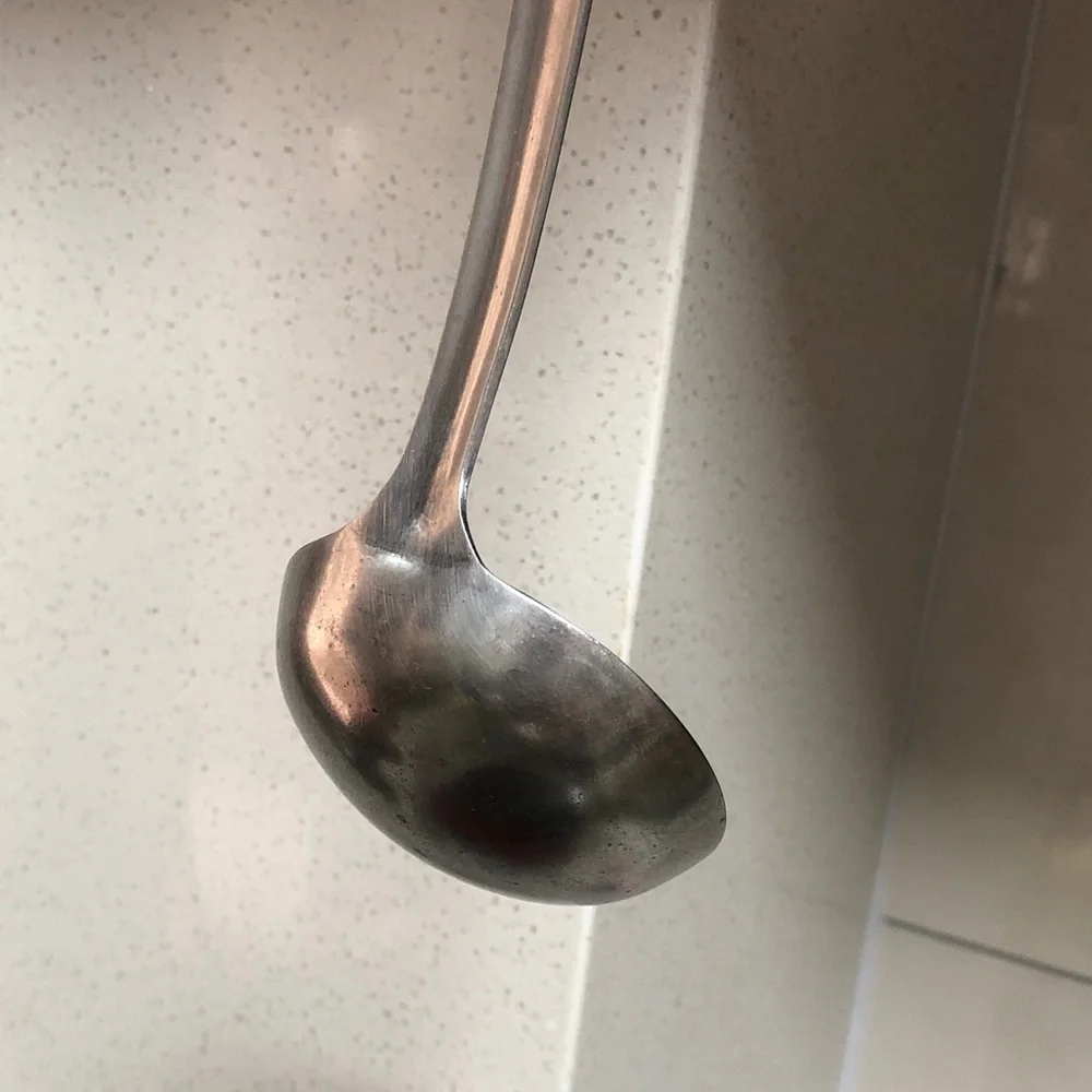 Stainless Steel Soup Ladle with Black Handle